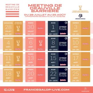 Calendrier Meeting de Deauville 2024